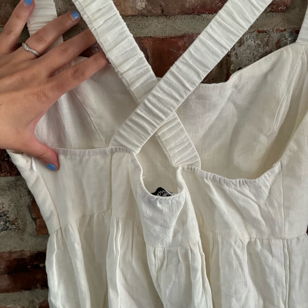 Princess Polly White Linen Keesha Mini Dress, 6 - Picture 9 of 10